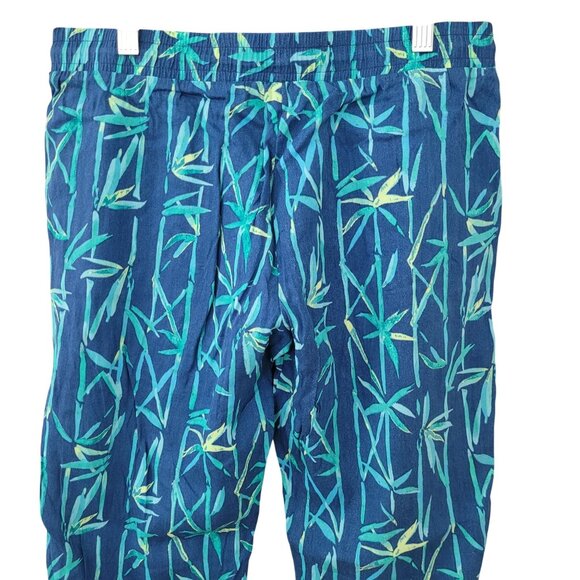 Lilly Pulitzer Piper Crop Bamboo Print Pants Womens Sz S Blue Resortwear Casual - Picture 5 of 6